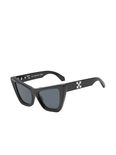 Off-white Edvard Arrow Logo Sunglasses In Black