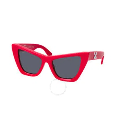Off-white Cat-eye Logo-detail Sunglasses In Red