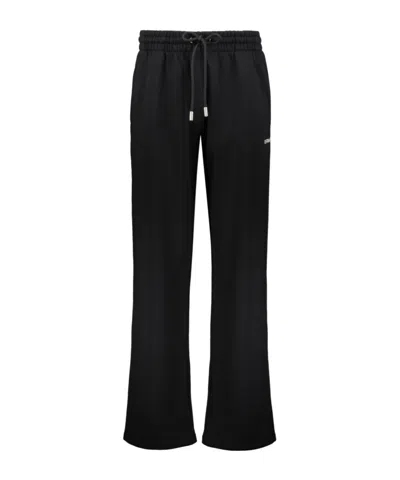 OFF-WHITE LOGO-PRINT TRACK PANTS