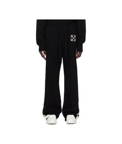 Off-white Elastic Waist Casual Pants In Black