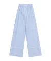 Off-white Elastic Waist Casual Pants In Blue