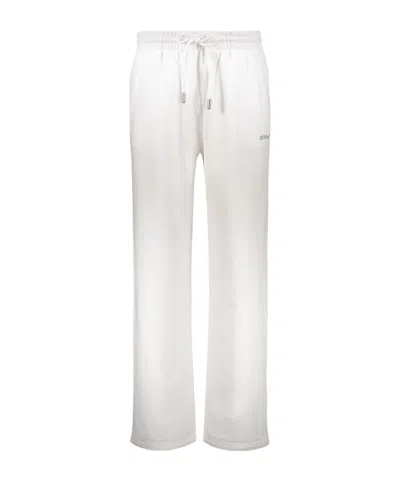 OFF-WHITE LOGO-PRINT TROUSERS