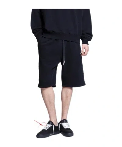 Off-white Elastic Waist Shorts In Black