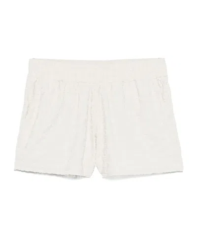 Off-white Elastic Waist Shorts In White