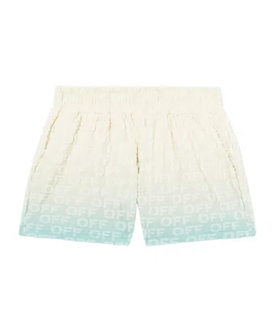 Off-white Elastic Waist Shorts In White