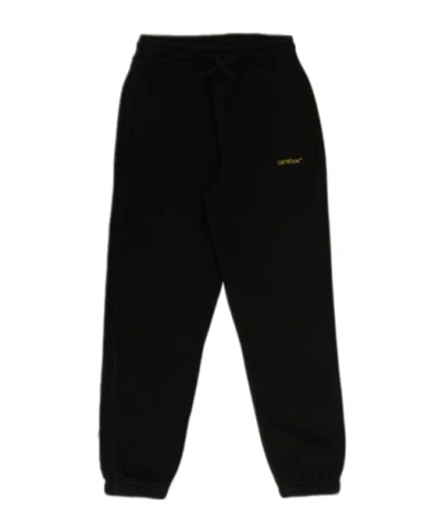 Off-white Elastic Waist Sweatpants In Black