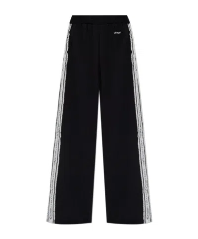 Off-white Elastic Waist Sweatpants In Black