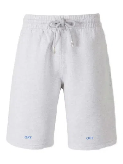 Off-white Elastic-waistband Logo-detail Shorts In White