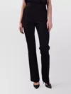 Off-white Elastic Waistband Straight Leg Trousers In Black