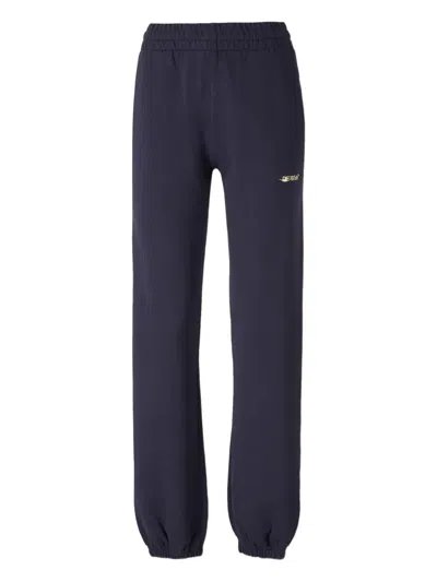 Off-white Elastic-waistband Track Pants In Blue
