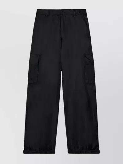 OFF-WHITE ELASTICATED ANKLES CARGO TROUSERS