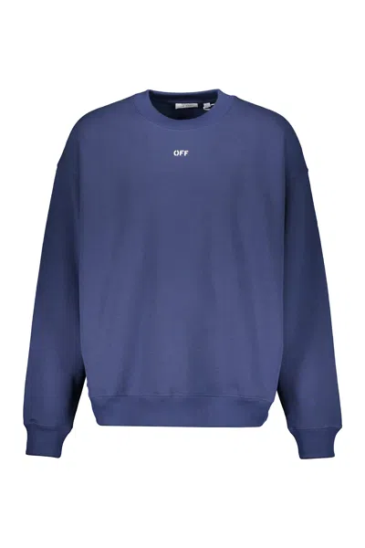 OFF-WHITE ELEGANT DARK BLUE SWEATSHIRT, COMFORT AND STYLE