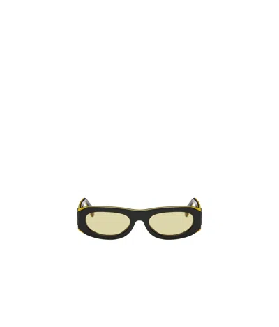 Off-white Elliptical Sunglasses In Yellow