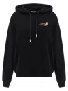 Off-white Arrow Graphic Hoodie Featuring Drawstring In Black