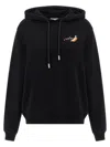 Off-white Arrow Graphic Hoodie Featuring Drawstring In Black