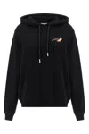 Off-white Arrow Graphic Hoodie Featuring Drawstring In Black