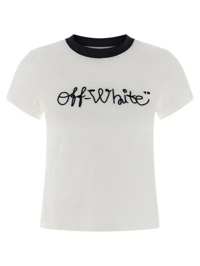 Off-white Emb Script Logo T-shirt In White