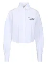 Off-white Embroidered Detail Poplin Cropped Shirt