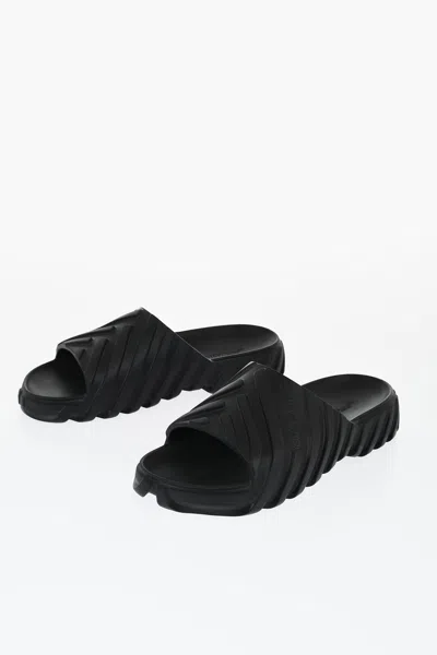Off-white Embossed Exploration Sliders In Black