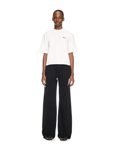 Off-white Embr Script Boxy Tee In White