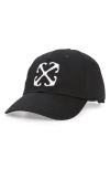 OFF-WHITE EMBROIDERED ARROW DRILL BASEBALL CAP