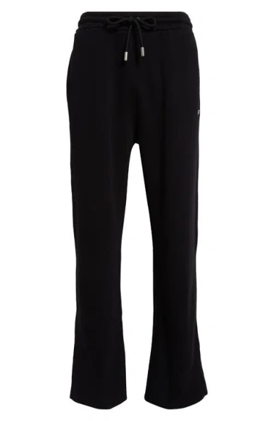 Off-white Embroidered Arrow Sweatpants In Black - White
