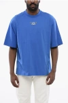 Off-white Embroidered Bandana Arrow Crewneck T-shirt In Blue
