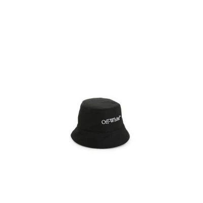 Off-white Bookish Embroidered-logo Bucket Hat In Black