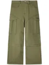 Off-white Off White Men Cargo Pants In Cotton In Green