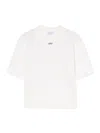 Off-white Embroidered Flowers Boxy Logo Tee In Multi