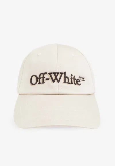 Off-white Embroidered Logo Baseball Cap In Cream