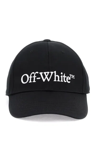 Off-white Black Cap With Logo In Black/white