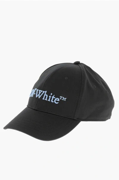 Off-white Embroidered Logo Bookish Baseball Cap In Black