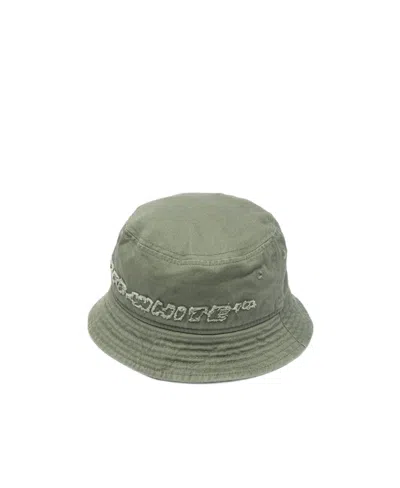 Off-white Embroidered Logo Bucket Hat In Gray