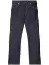 Off-white Embroidered-logo Jeans In Blue