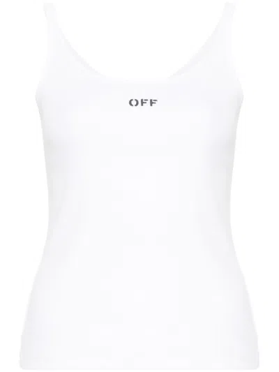 Off-white Women's Tank Top With Logo | Size It 42 | Owad072c99jer002 Color 0110