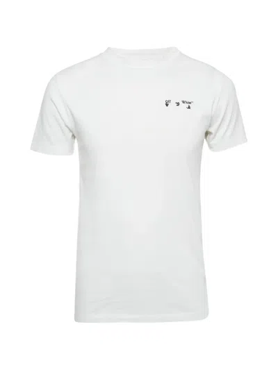 Pre-owned Off-white Embroidered Logo T-shirt In White