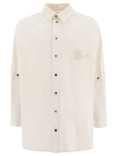 OFF-WHITE OFF-WHITE EMBROIDERED OVERSHIRT
