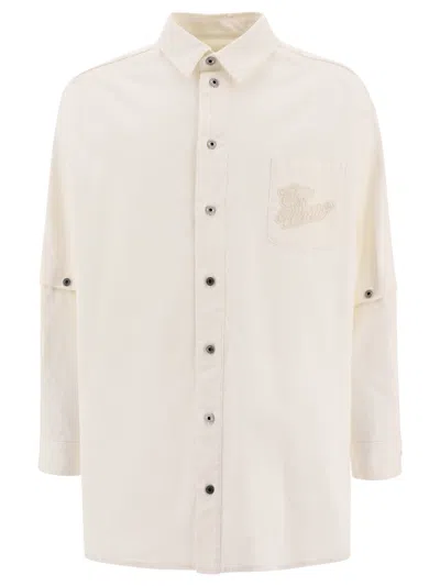 OFF-WHITE EMBROIDERED OVERSHIRT JACKETS WHITE