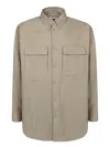 OFF-WHITE EMBROIDERED OW LOGO BEIGE OVERSHIRT