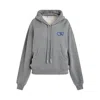 Off-white Cotton Hoodie With Contrast Embroidery