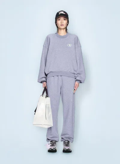 OFF-WHITE EMBROIDERED OW SWEATSHIRT