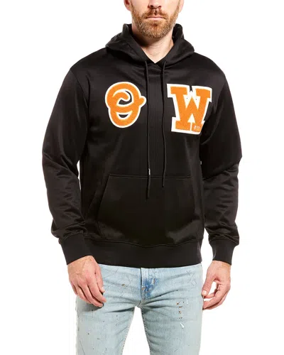 Off-white Embroidered Patch Hoodie In Black