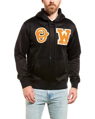 Pre-owned Off-white ™ Embroidered Patch Hoodie Men's In Black