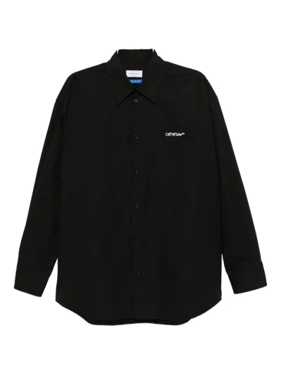 Off-white Embroidered Pocket Shirt In Black