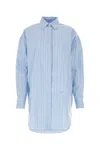 Off-white Embroidered Poplin Shirt Dress
