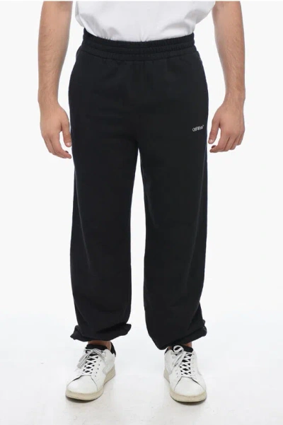 Off-white Embroidered Scrible Joggers In Black