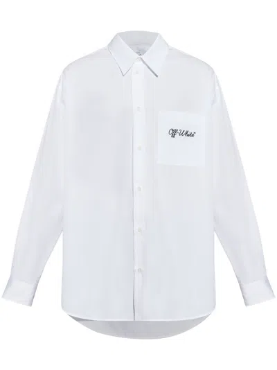 Off-white Embroidered Shirt In Weiss