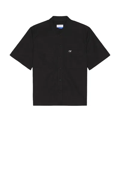 Off-white Embroidered Summer Heavycot Shirt In Black