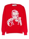 Off-white Embroidered Sweatshirt In Red
